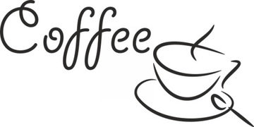 Wodoodporna naklejka ścienna do kuchni na lodówkę Coffee KAWA 100 cm
