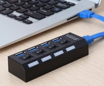 HUB USB 3.0 SPLITTER 4 USB-порта с переключателями