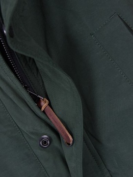 LEE HOODED PARKA KHAKI GREEN KURTKA KAPTUR _ S