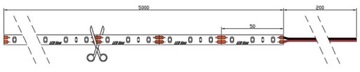 Taśma pasek listwa LED 300smd neutralna IP20 5m