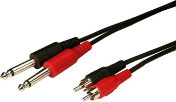 КАБЕЛЬ 2 RCA РАЗЪЕМ 6,3 мм MONO MONACOR MCA-154