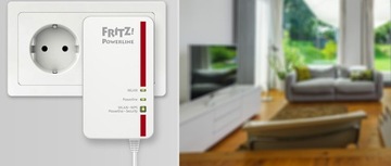 FRITZ!Powerline 1260 Set - Комплект гигабитных адаптеров ПЛК + WiFi AC+N Mesh