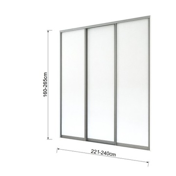Drzwi przesuwne szafy wnękowej 265x221-240cm