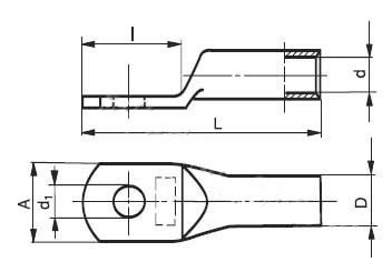 МЕДНЫЙ КОЛЬЦЕВОЙ РАЗЪЕМ M10 50MM2