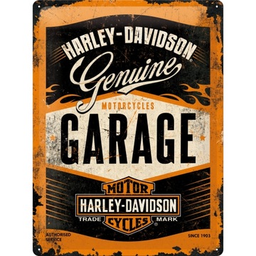 Плакат HARLEY-DAVIDSON GARAGE, металл, 30х40