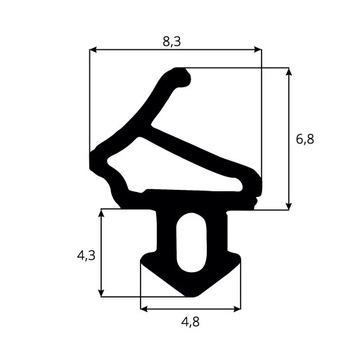 ALUPLAST S-1560 Уплотнитель оконный ПВХ - 1м