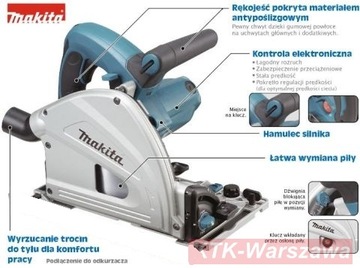 MAKITA SP6000J ВХОДНАЯ МАШИНА + 3-ДИСКОВЫЕ ЗАЖИМЫ