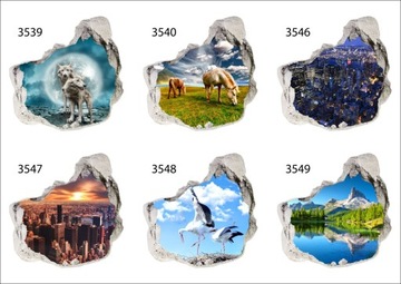 3D наклейки на стену Дыра в стене 120