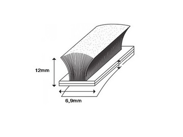Щетка для раздвижной двери 12 мм, пылезащитная, 15 м, уплотнительная щетка