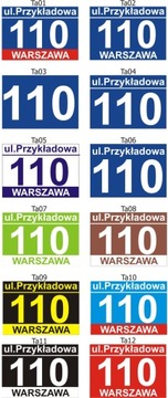 Numer domu Oznakowanie domu tablica adresowa 30 cm