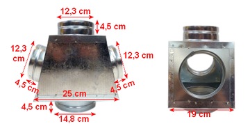 Коробка распределительная СРРС 150/3х125 оцинкованная DARCO