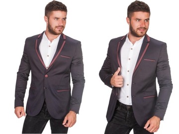 Marynarka męska granat BB-074 fashionmen2 r. 54