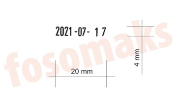 ДАТА 4810 ШРИФТ ISO ДЛЯ ПЕЧАТИ, ЧЕРНИЛА 4 ММ.