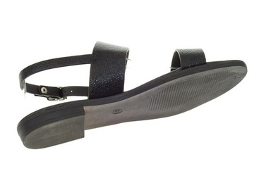 Sandały Klasyczne gładkie L169 Black r.39