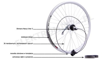 Колесо 28 ALU SHIMANO NEXUS 3V GEARS С РЫЧАГОМ