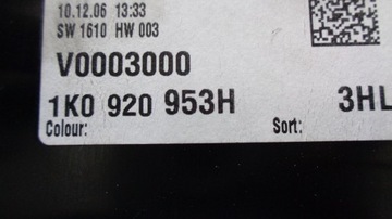 фото thumb №4, Счетчик приборы eu 1k0920953h vw jetta a5 2.5fsi