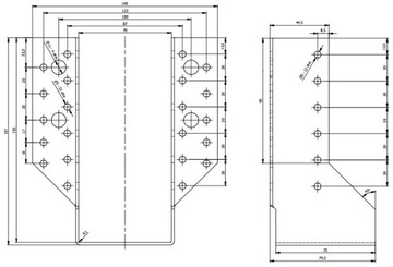 СОЕДИНИТЕЛЬ КРОНШТЕЙНА БАЛКИ WB22 70x155 СЕРТИФИКАТ