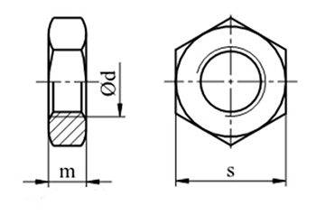 Низкая шестигранная гайка M20 DIN439 A4