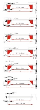 ВНУТРЕННИЕ КАССЕТНЫЕ РОЛЬСТАВНИ AL, размеры 77x150 A