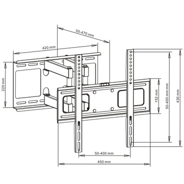 Крепление для LED/LCD/PLAZMA ТВ AR-70ART 23-55