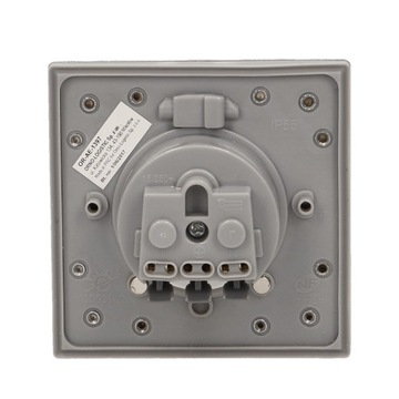Розетка электрическая герметичная IP55 стальная OR-AE-1397