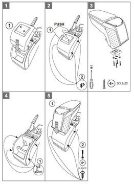 Подлокотник Armster II Seat Leon III черный