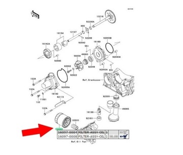 ОРИГИНАЛЬНЫЙ МАСЛЯНЫЙ ФИЛЬТР Kawasaki Z1000 Z900 Z800