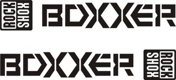 BOXXER ROCK SHOX черная наклейка на амортизатор