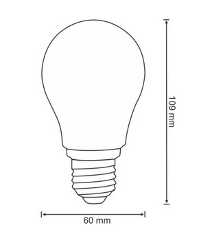 Żarówka FILAMENT LED A60 E27 7W 60W POLUX 3000K