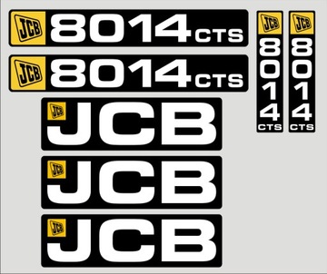 JCB 8014 CTS НАКЛЕЙКИ + пиктограммы — ПЛОСКАЯ РАМКА