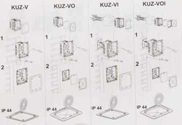 Puszka do dociepleń 196x156x146 KUZ-VI KB KOPOS