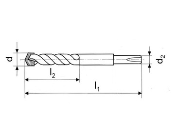 WIERTŁO DO BETONU FI 6mm SDS PLUS WIDIA 6X310 mm