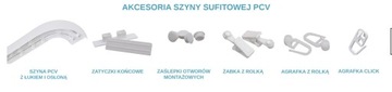 KARNISZ osłona ŁUK 2-torowy 400 Szyna sufitowa PCV