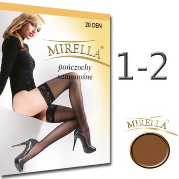 MIRELLA Чулки самонесущие 20 ден 1/2 Bronzo