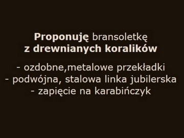 BRANSOLETA męska ORIENTALNA koraliki ** [B627]