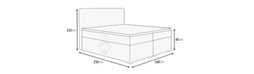 КОНТИНЕНТАЛЬНАЯ КРОВАТЬ MILAN I 160X200 Вариант B2