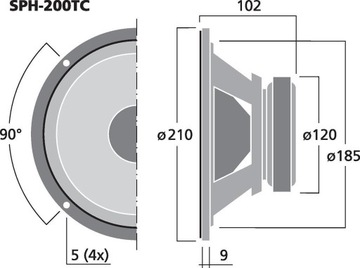 MONACOR SPH-200TC НЧ/сабвуфер