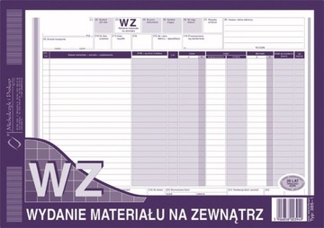 385-1 WZ WYDANIE MATERIAŁU NA ZEWNĄTRZ A4