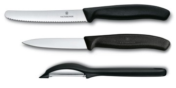 Набор ножей Victorinox черный SWISS CLASSIC с овощечисткой 6.7113.31