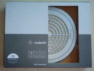 Светодиодный светильник Ledeshi Circle LED 7Вт, круглый, 15см