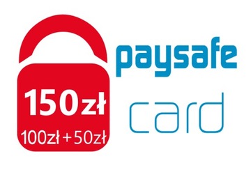 PaySafeCard 150 злотых Карта с PIN-кодом PSC (100 злотых + 50 злотых)