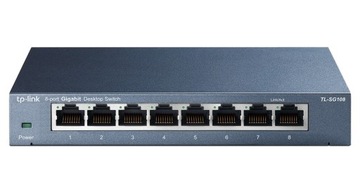 КОММУТАТОР TP-LINK TL-SG108 8 портов GIGABIT, металл