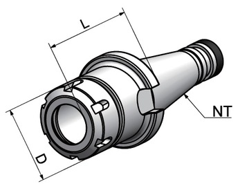 Цанговый держатель ER32 ISO40 60 DIN2080