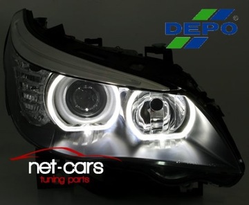 ЛАМПЫ ФАР BMW 5 E60 E61 LED ANGEL EYES DEPO