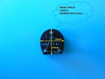 Mocne Fleki fleczki OPELIA czarne 3 bolce