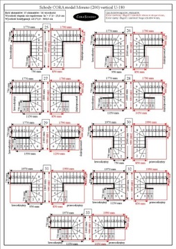 Лестница вертикальная CORA-Moreno 200 U-180 15 элементов