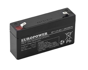 Гелевый аккумулятор AGM EUROPOWER EP 6 В 1,2 Ач