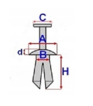 фото thumb №5, Штифт распорный toyota 4 runner avensis 10 sztuk