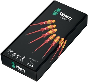 Wera 05135961001 Zestaw Wkrętaków, Żółty/Czerwony, 7 Elementów