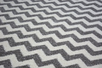 Ковёр круг 140 SCANDINAVIAN ZIGZAG GREY SK #GR2462